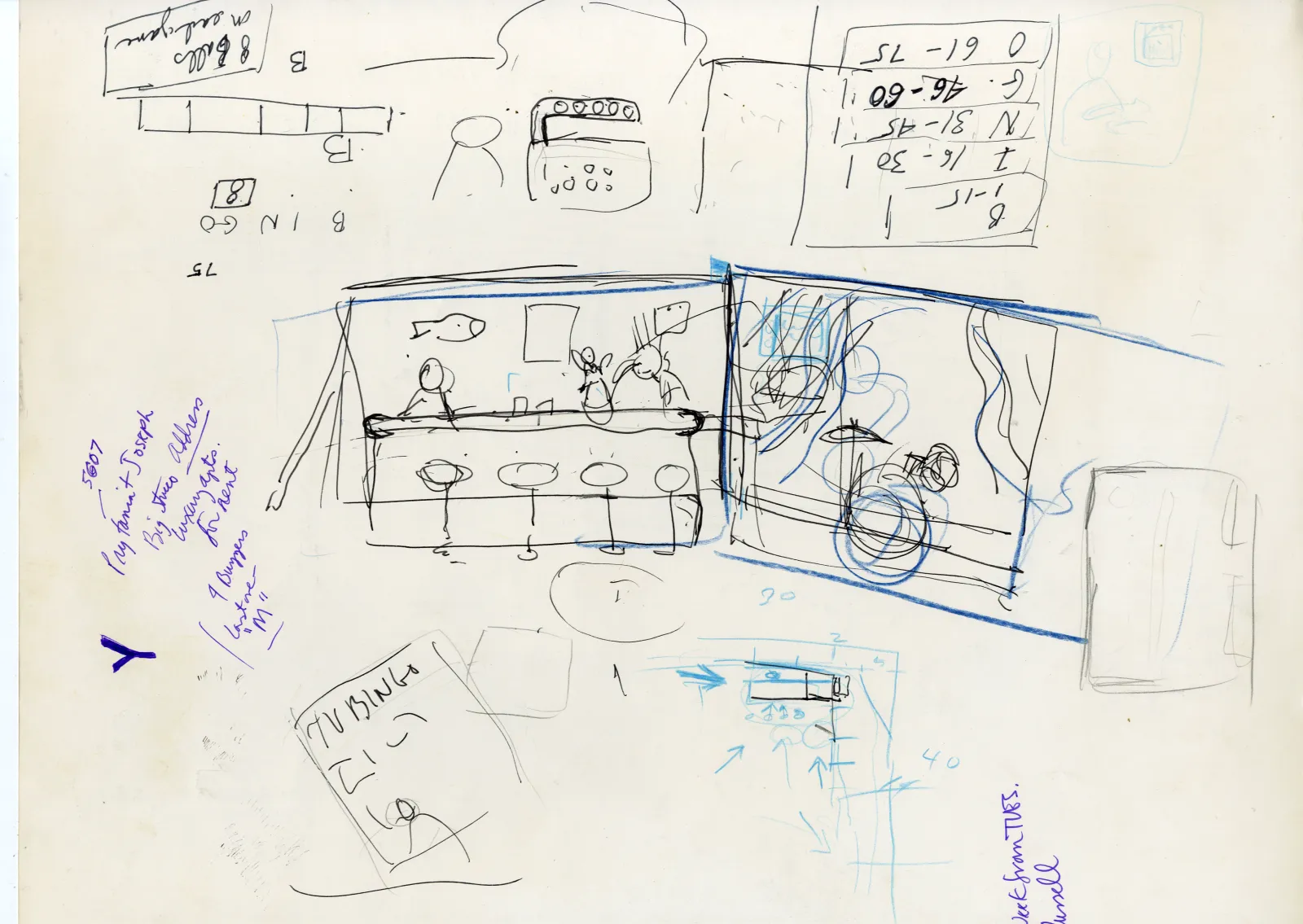 Sketch for Da Vic 'n Nat'ly Show background