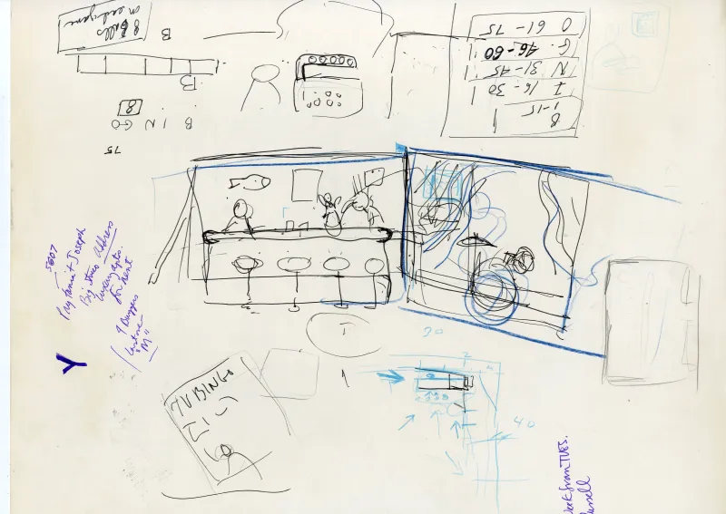 Sketch for Da Vic 'n Nat'ly Show background