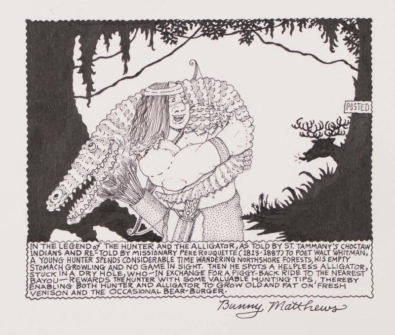 In The Legend of The Hunter And The Alligator, As Told By St. Tammany's Choctaw Indians