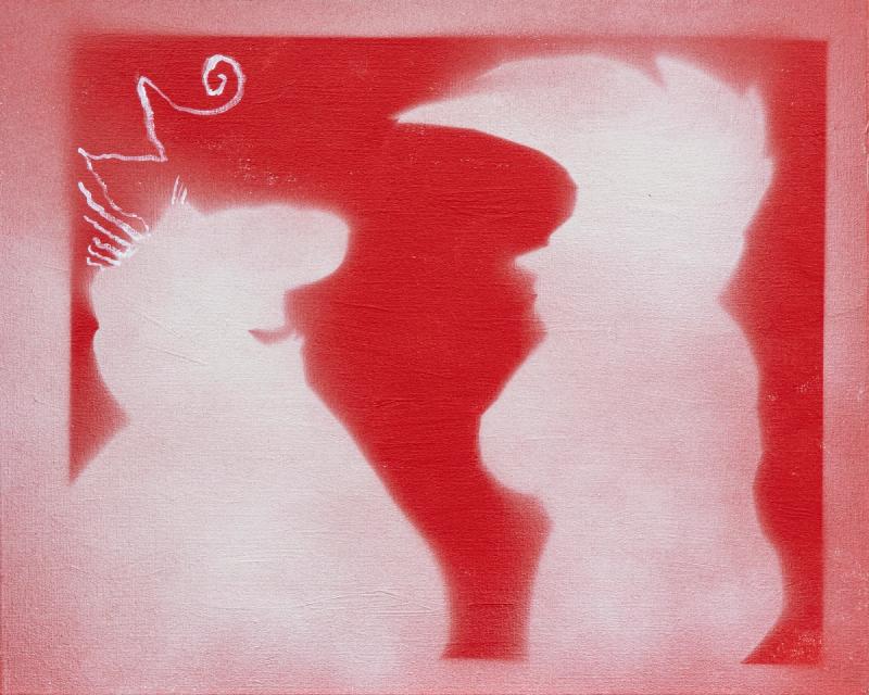 Vic & Nat'ly Spray Paint Silhouette 2