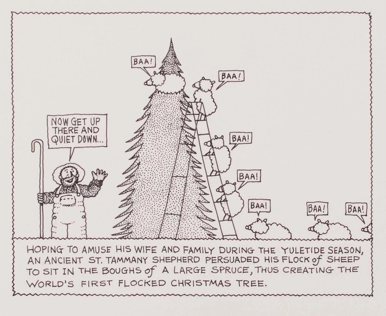 The World's First Flocked Christmas Tree.