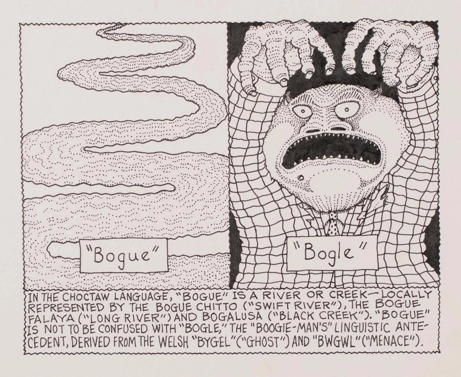 In the Choctaw Langue "Bogue" is a River or Creek