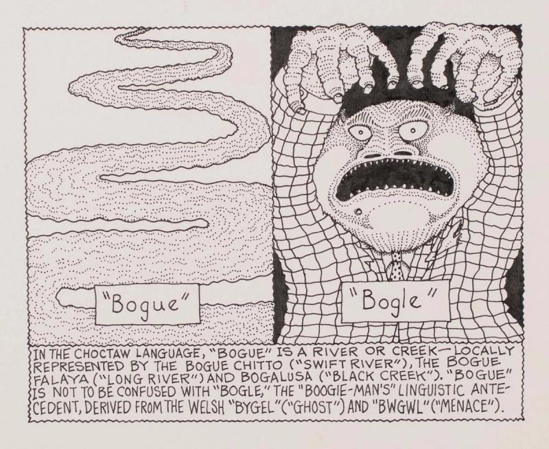 In the Choctaw Langue "Bogue" is a River or Creek