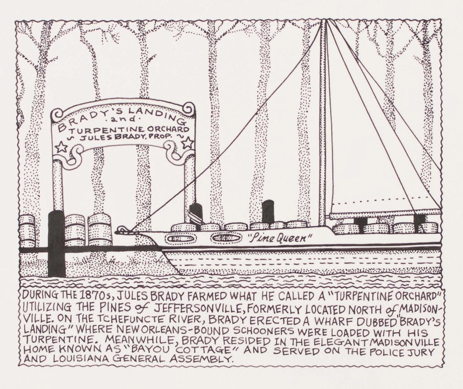 During the 1870s, Jules Brady Farmed WhatHhe Called a "Turpentine Orchard"