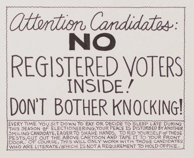 Attention Cadidates: NO Registered Voters Inside!