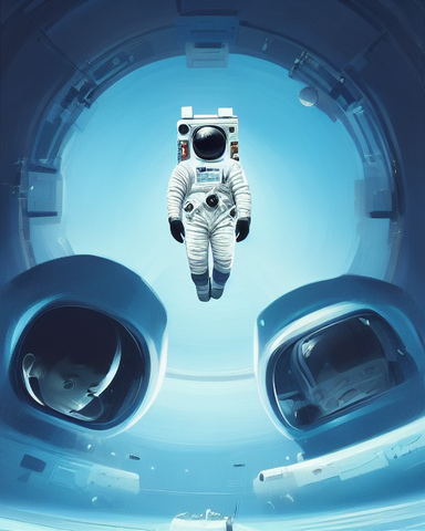 Stability diffusion render of an astronaut in space