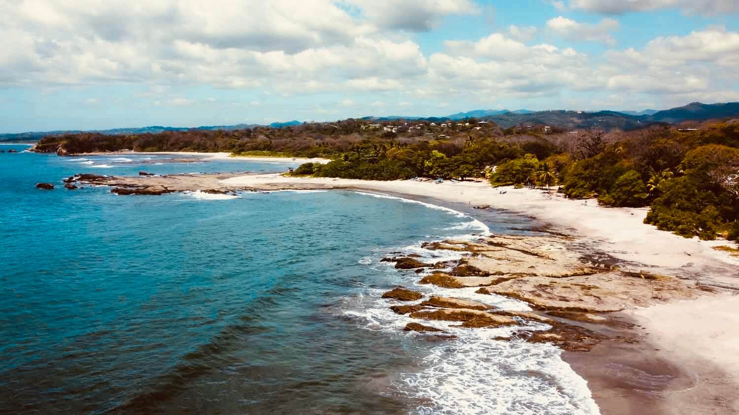 Rocky beach in Nosara, Costa Rica
