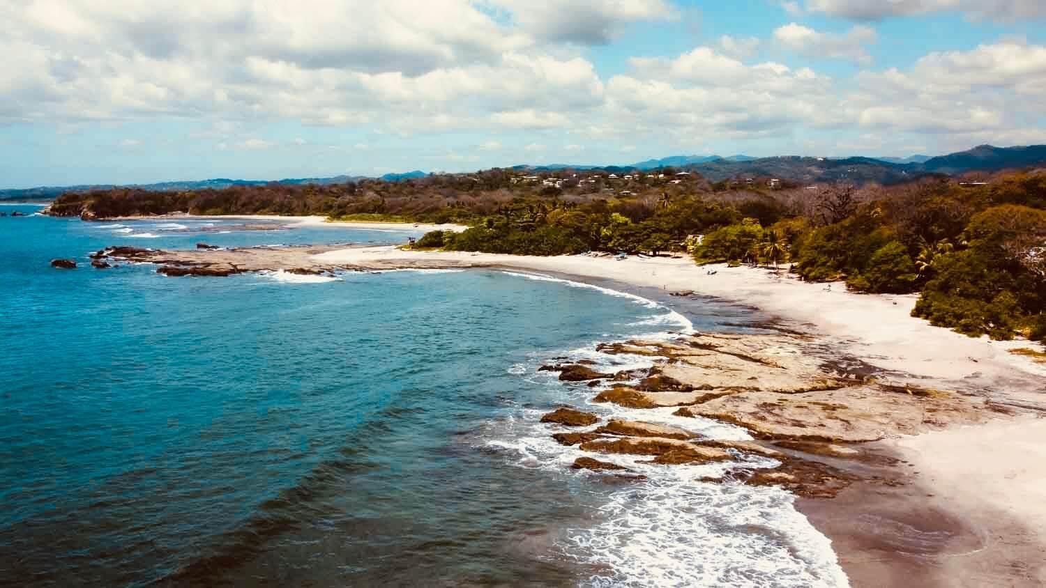 Rocky beach in Nosara, Costa Rica
