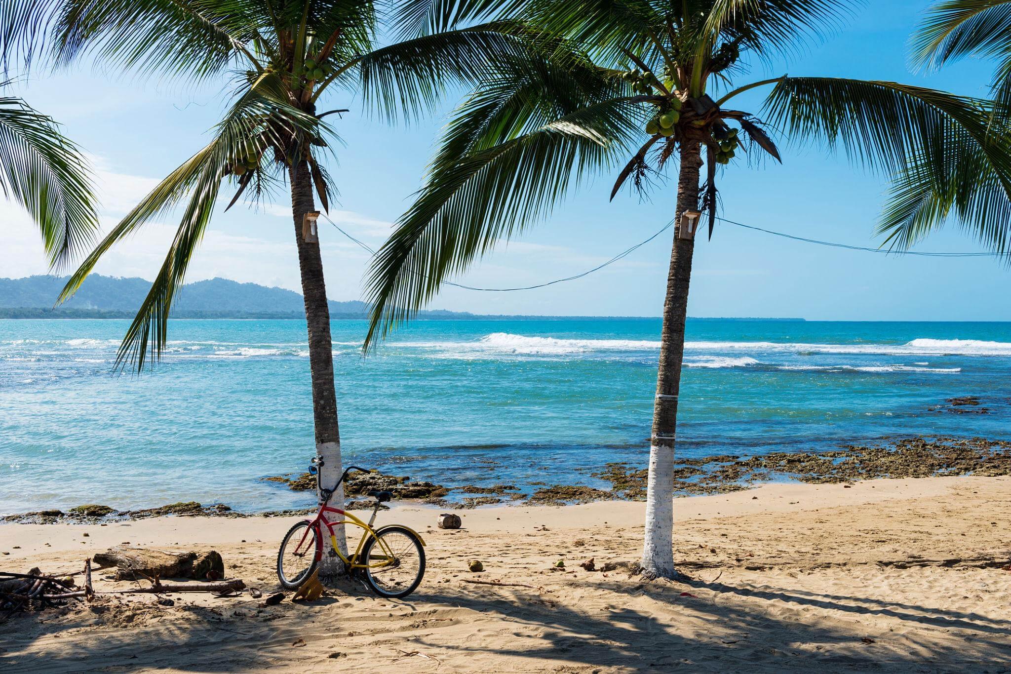 Beachside bicycle ride in Puerto Viejo, Costa Rica