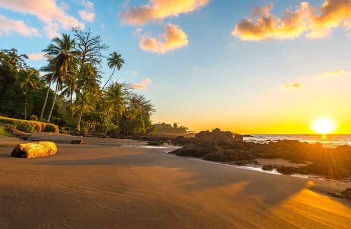  Golden hour on the beach in Nosara, Costa Rica
