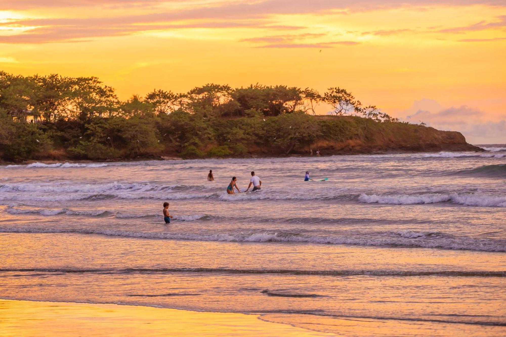 Sunset on the beach in Tamarindo, Costa Rica