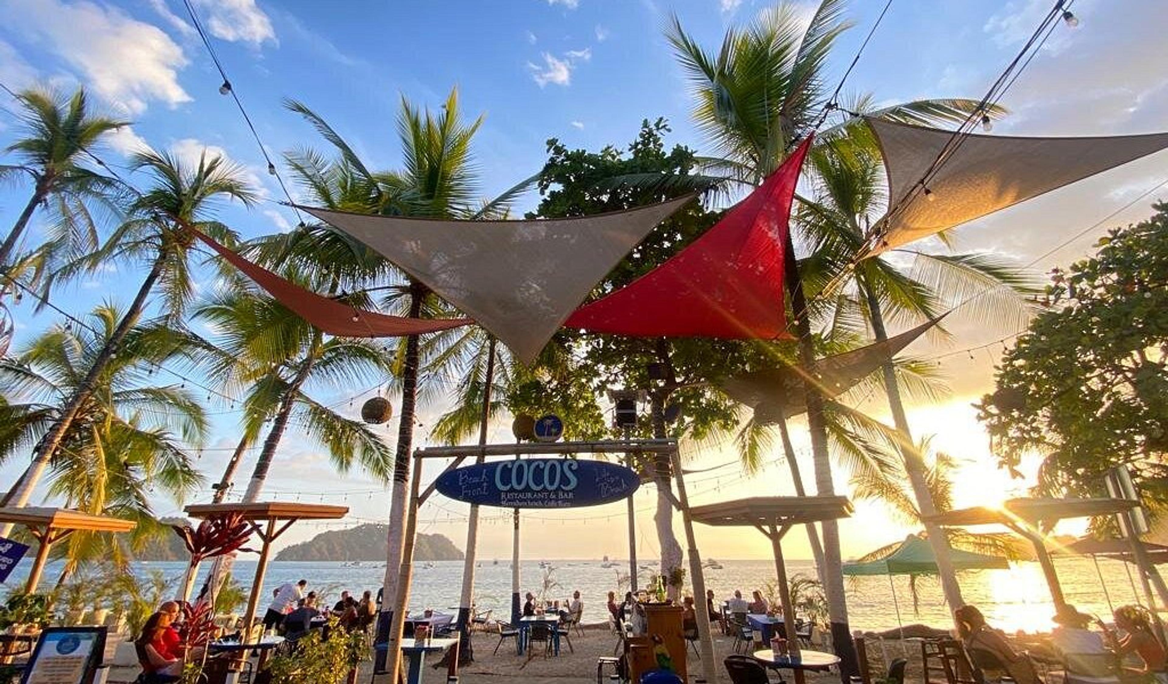 Beachfront dining in Jaco, Costa Rica