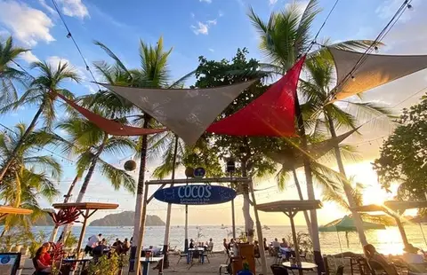 Beachfront dining in Jaco, Costa Rica