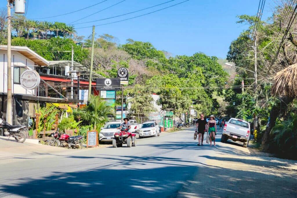 Town road in Santa Teresa, Costa Rica