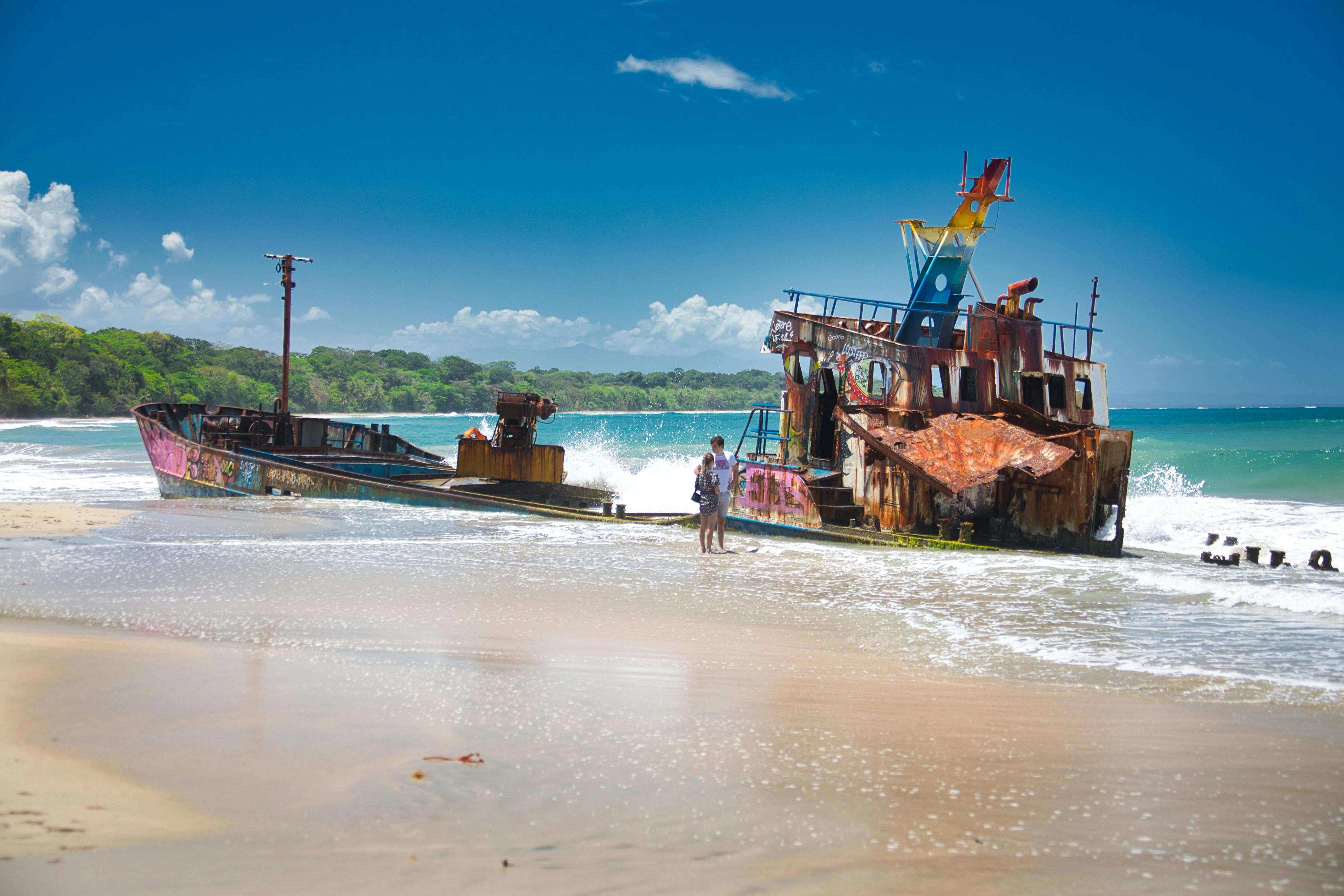 Shipwreck on the beach in Puerto Viejo, Costa Rica - Yicel