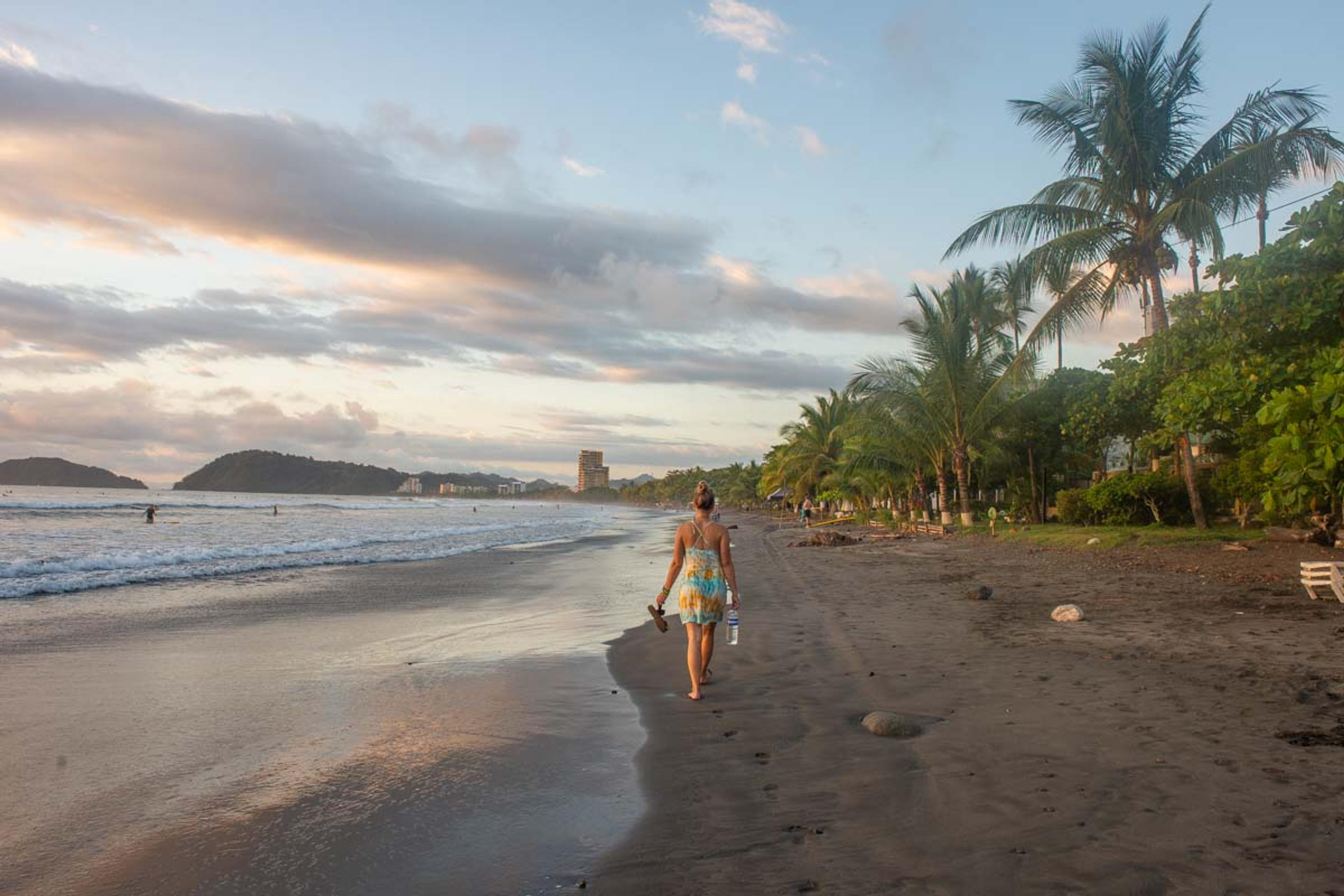 Sunset walk on Jaco Beach, Costa Rica