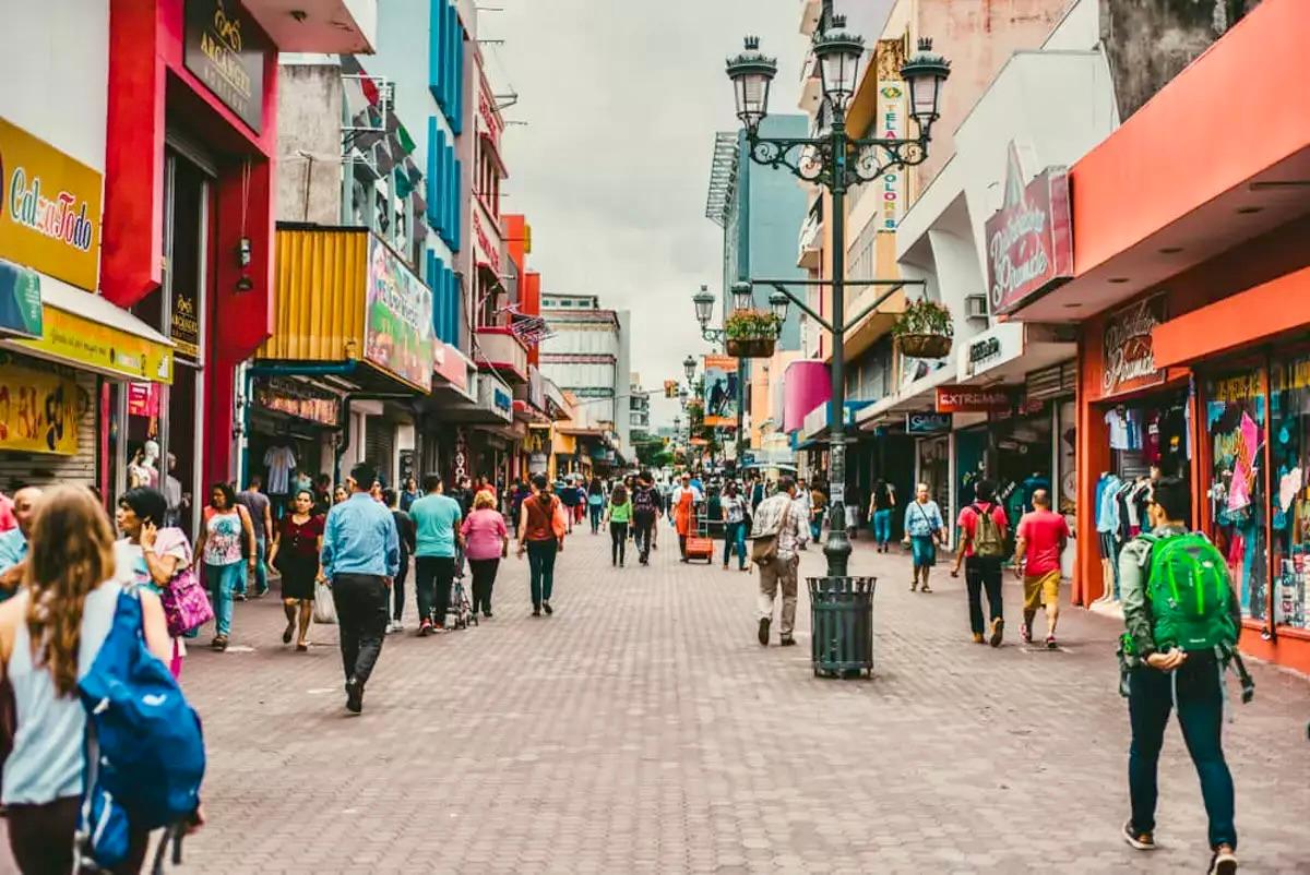 Shopping street in San Jose Costa Rica