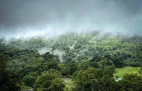 Foggy hills in Ojochal Costa Rica