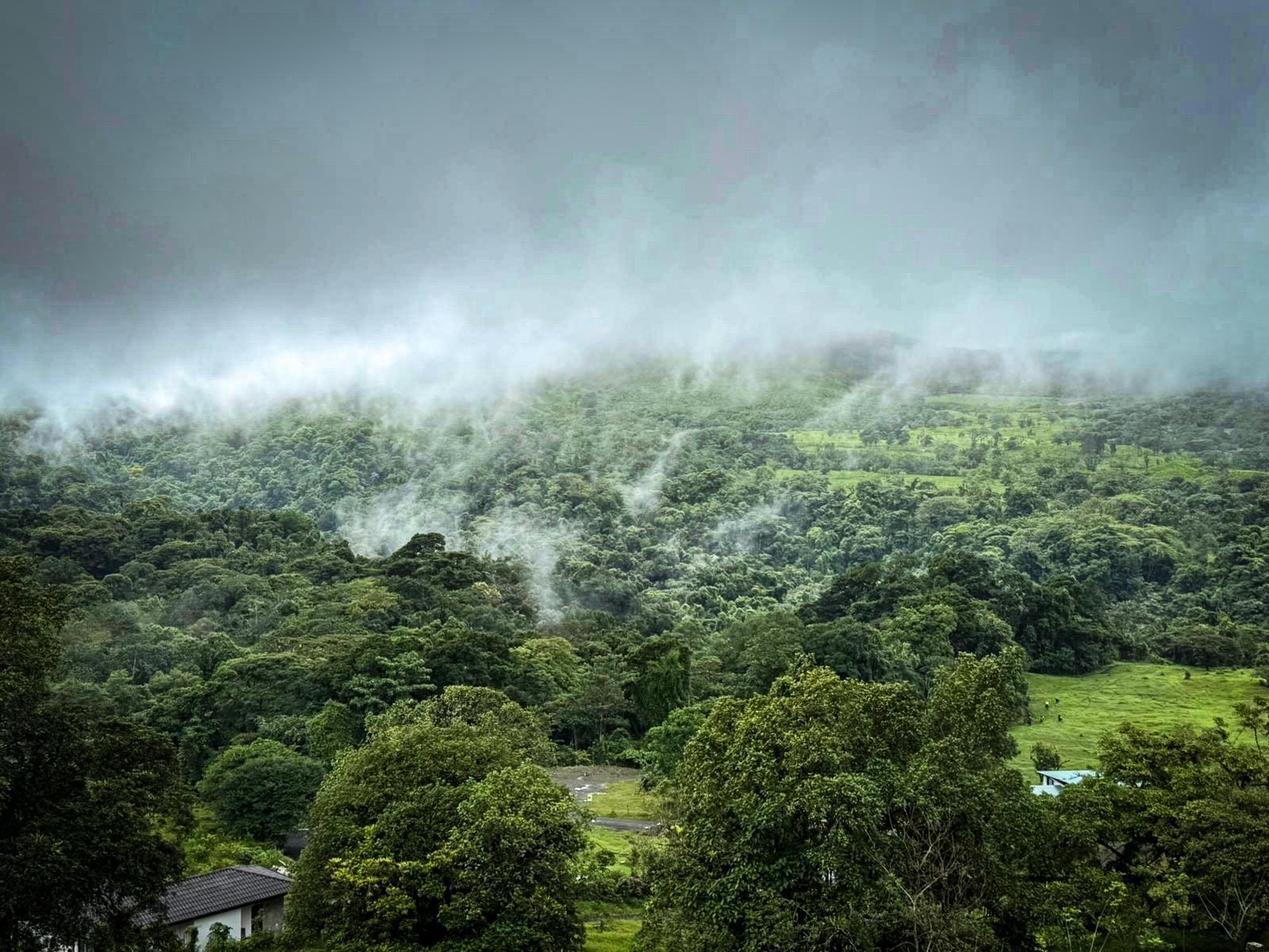 Foggy hills in Ojochal Costa Rica