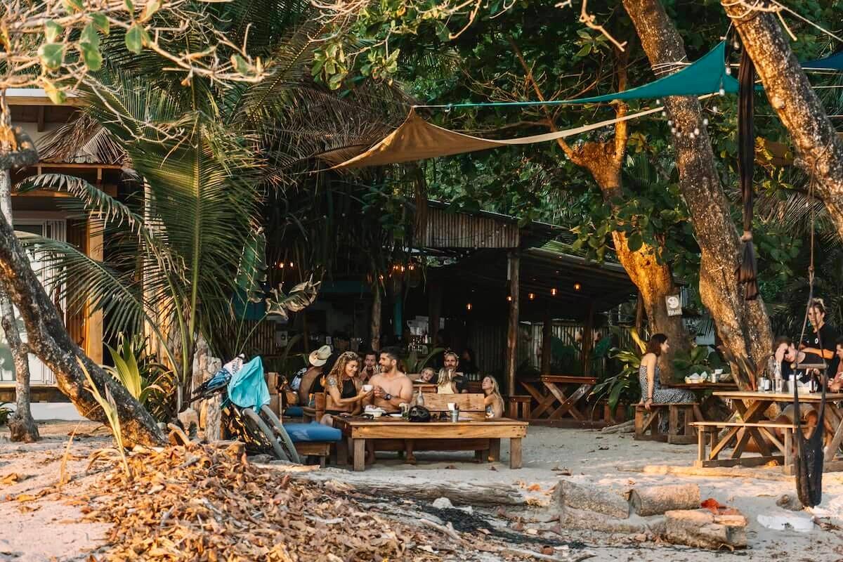 Beachfront restaurant in Santa Teresa, Costa Rica