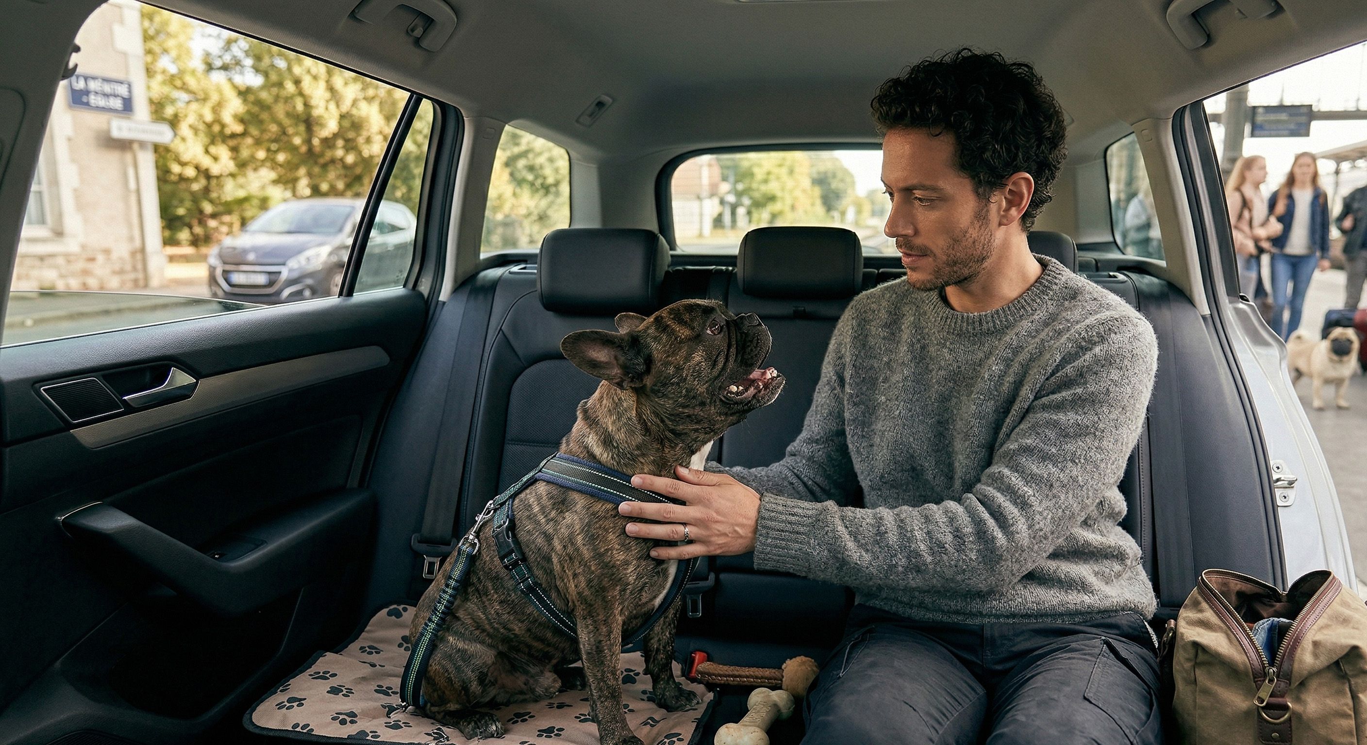 Chien dans une voiture
