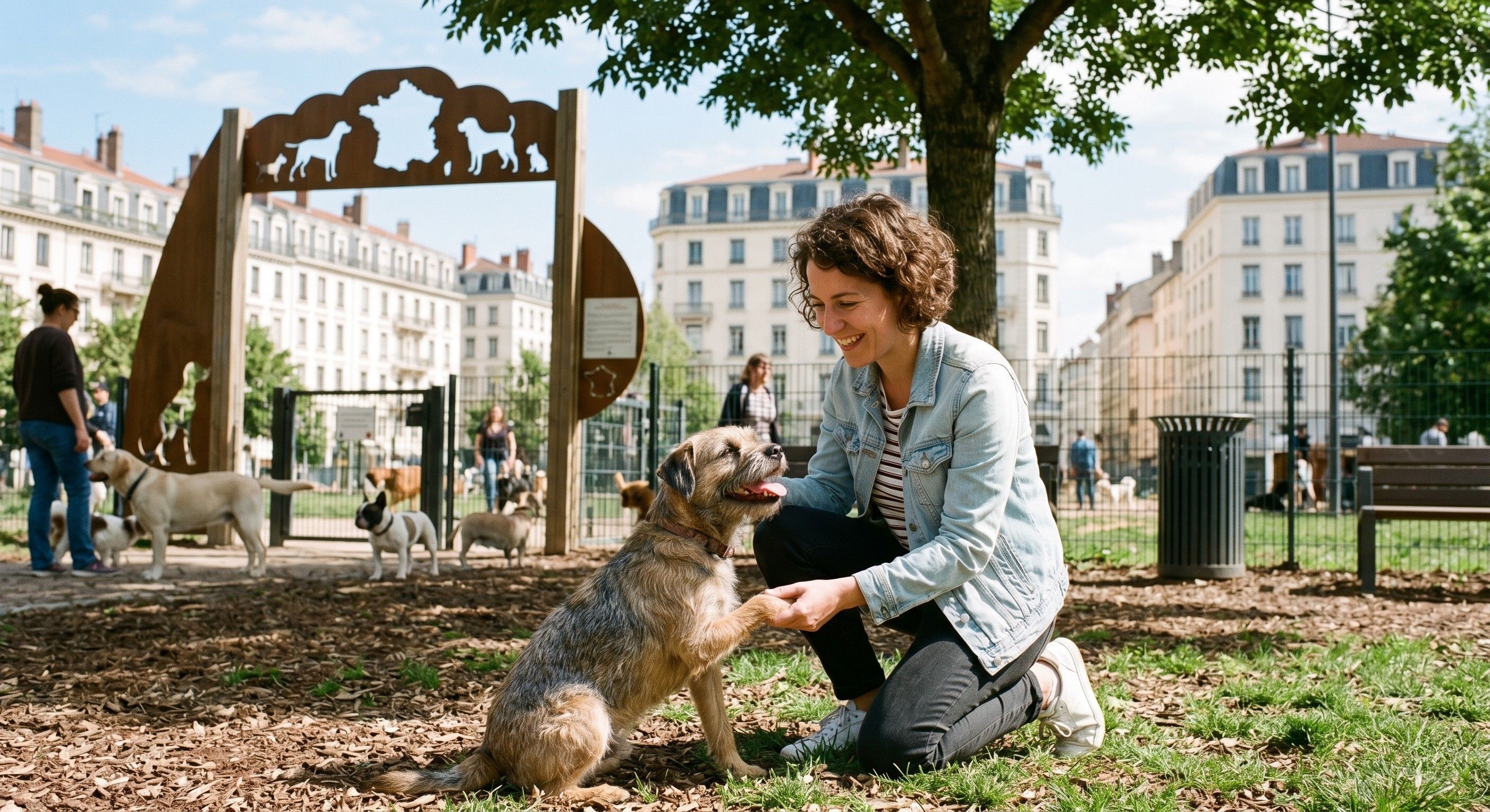 Chien dans un parc