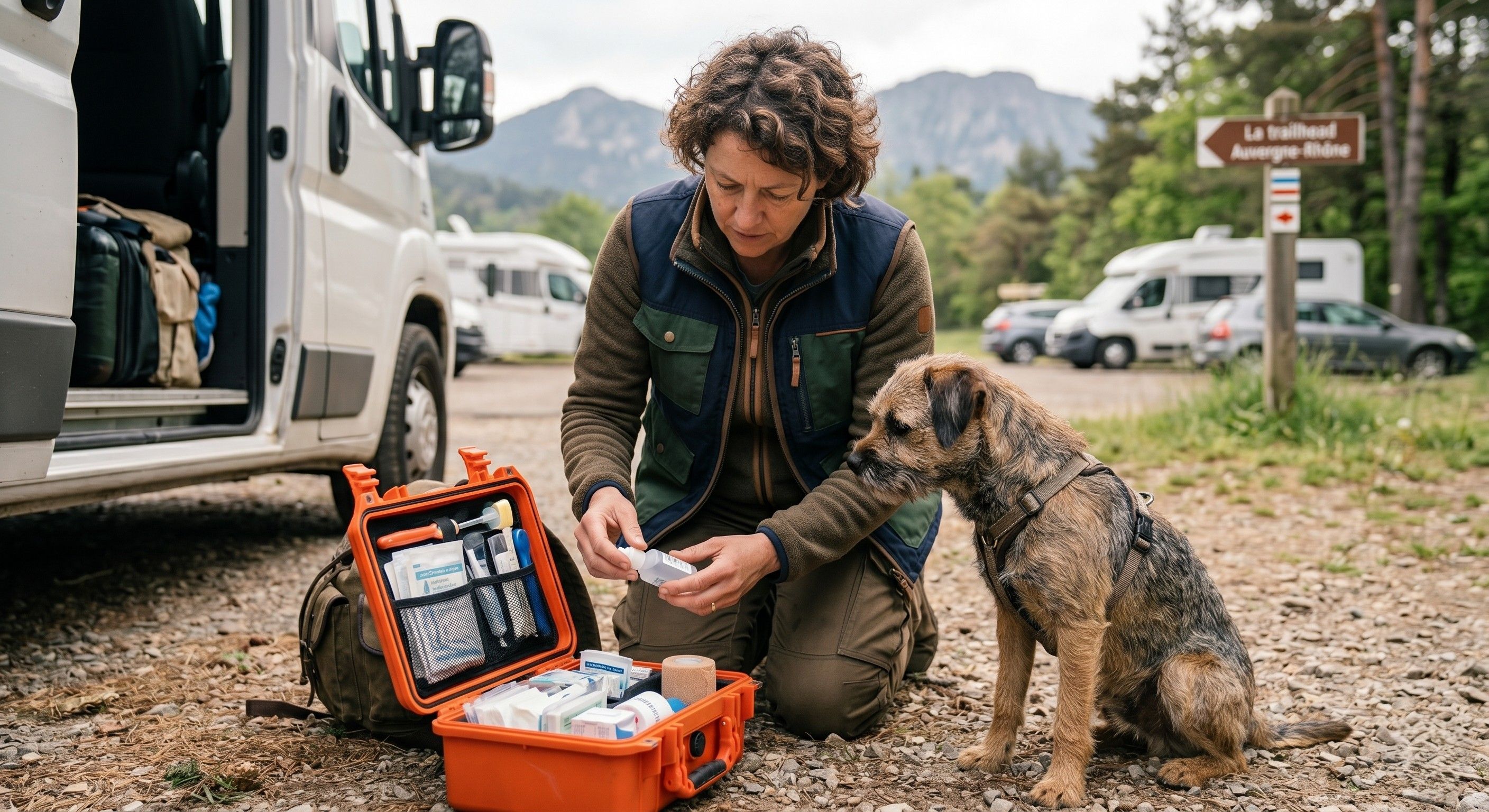 Trousse de secours pour chien pendant un voyage
