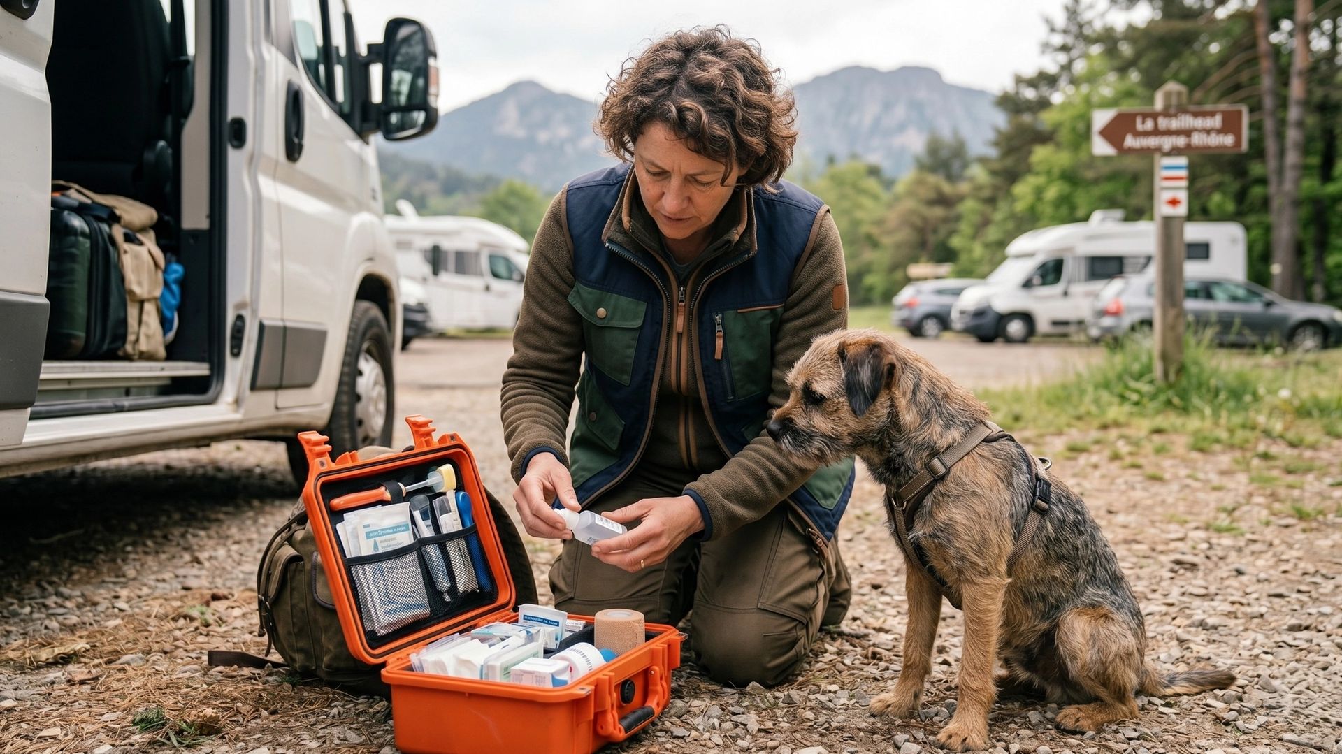 Trousse de secours pour chien pendant un voyage