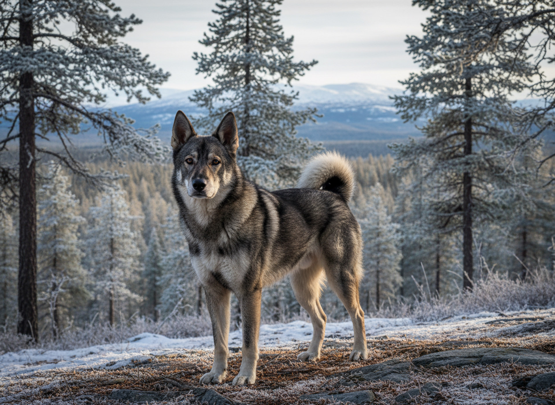 Photo d'un Chien d'Élan Suédois (Jämthund) adulte