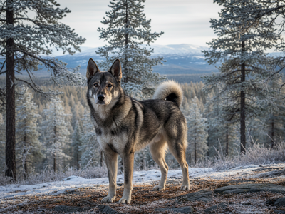 Photo d'un Chien d'Élan Suédois (Jämthund) adulte