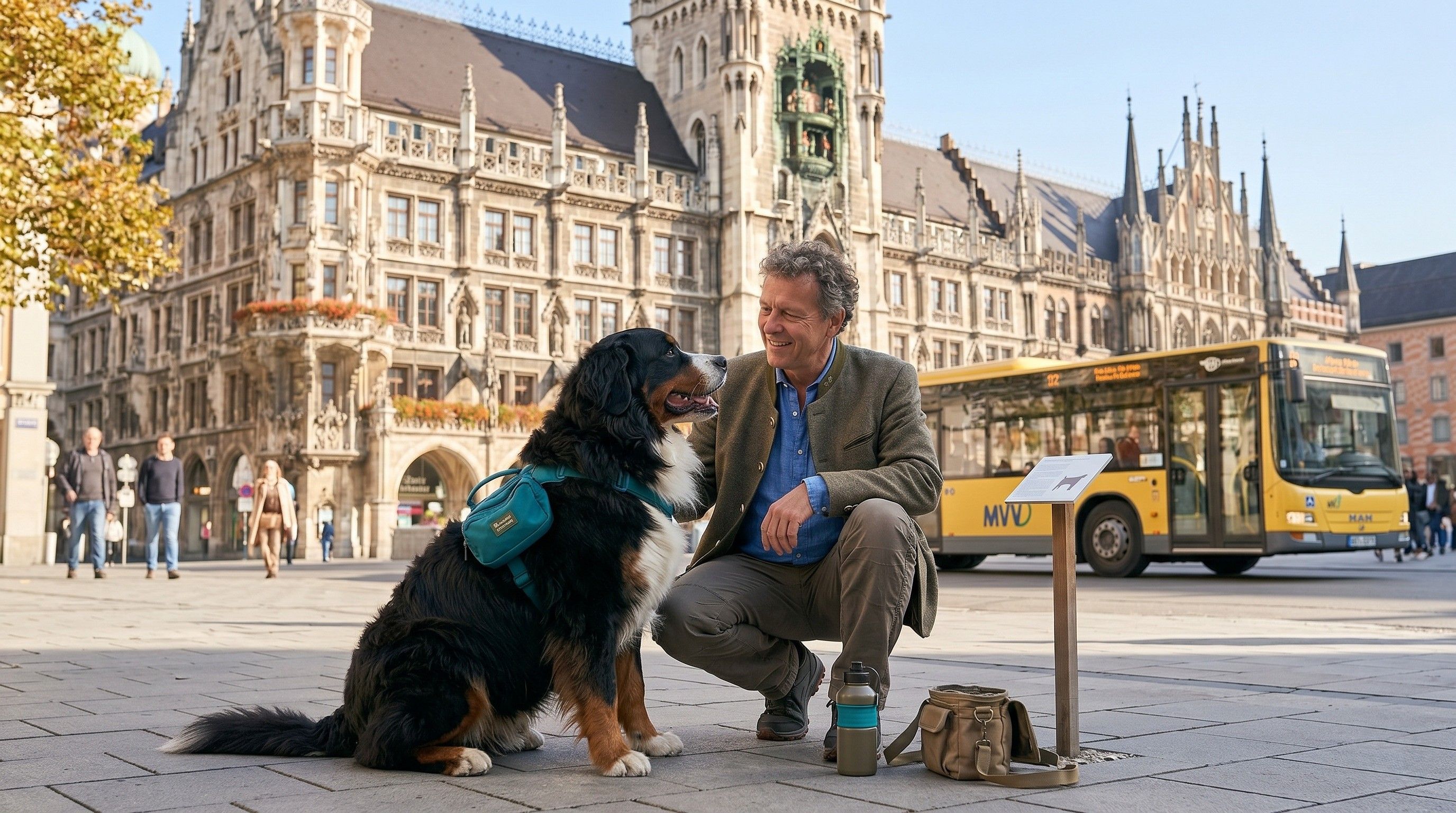 Maître voyageant avec son chien en Allemagne
