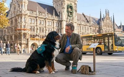 Maître voyageant avec son chien en Allemagne