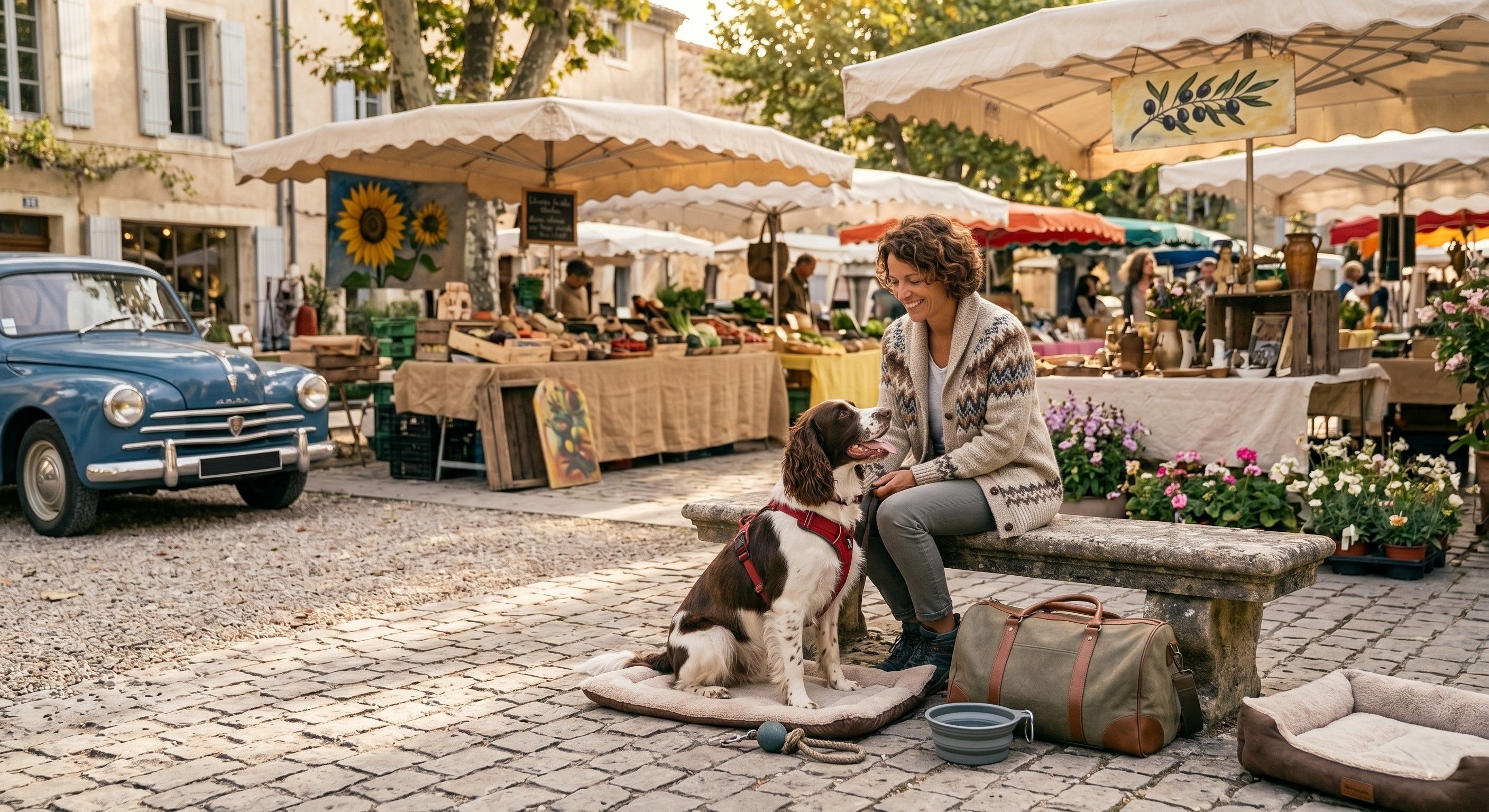 Marché avec son chien