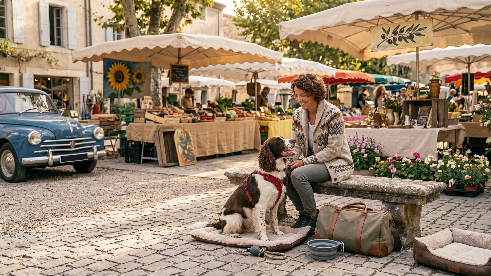 Marché avec son chien
