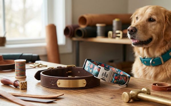 Chien et collier pour chien