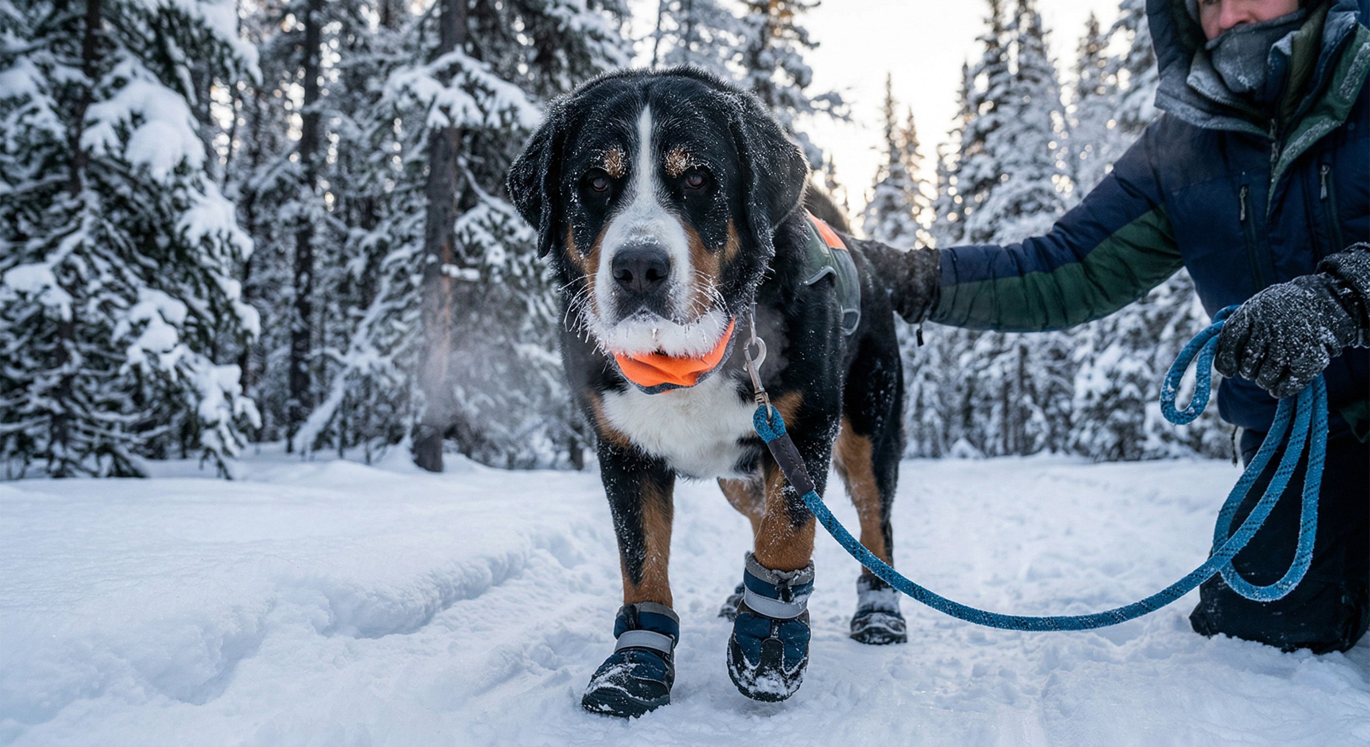 Chien dans la neige