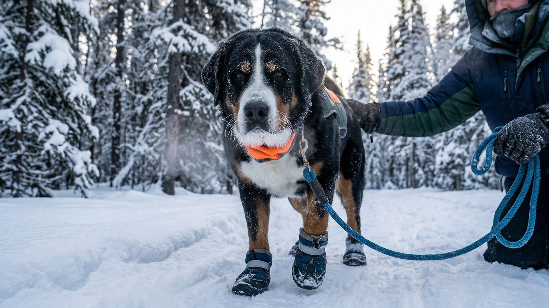 Chien dans la neige