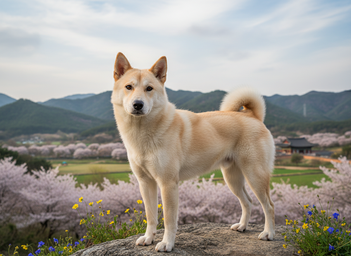 Photo d'un Jindo Coréen adulte