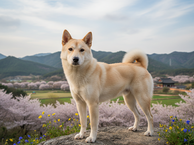 Photo d'un Jindo Coréen adulte