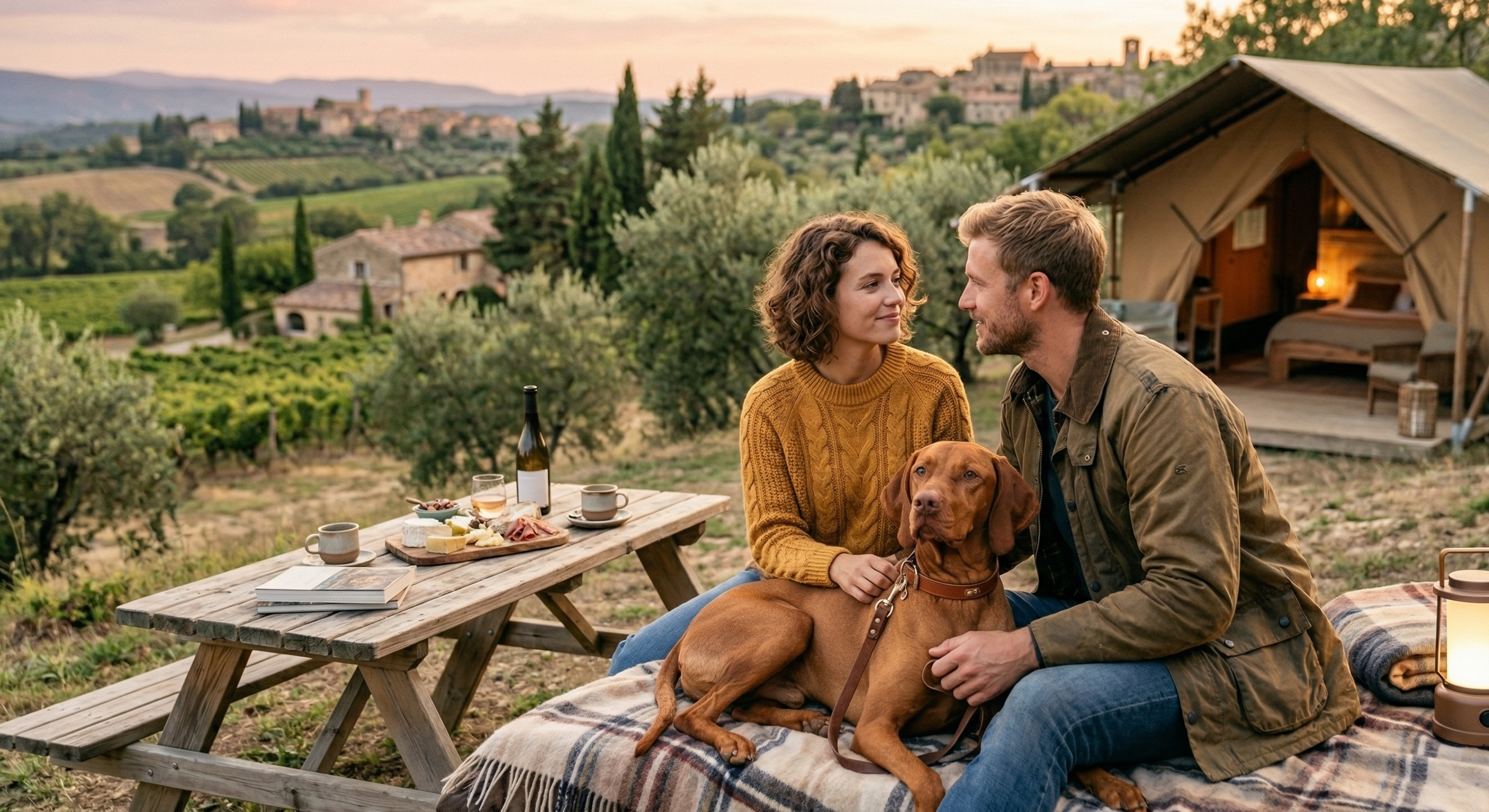 Couple avec leur chien
