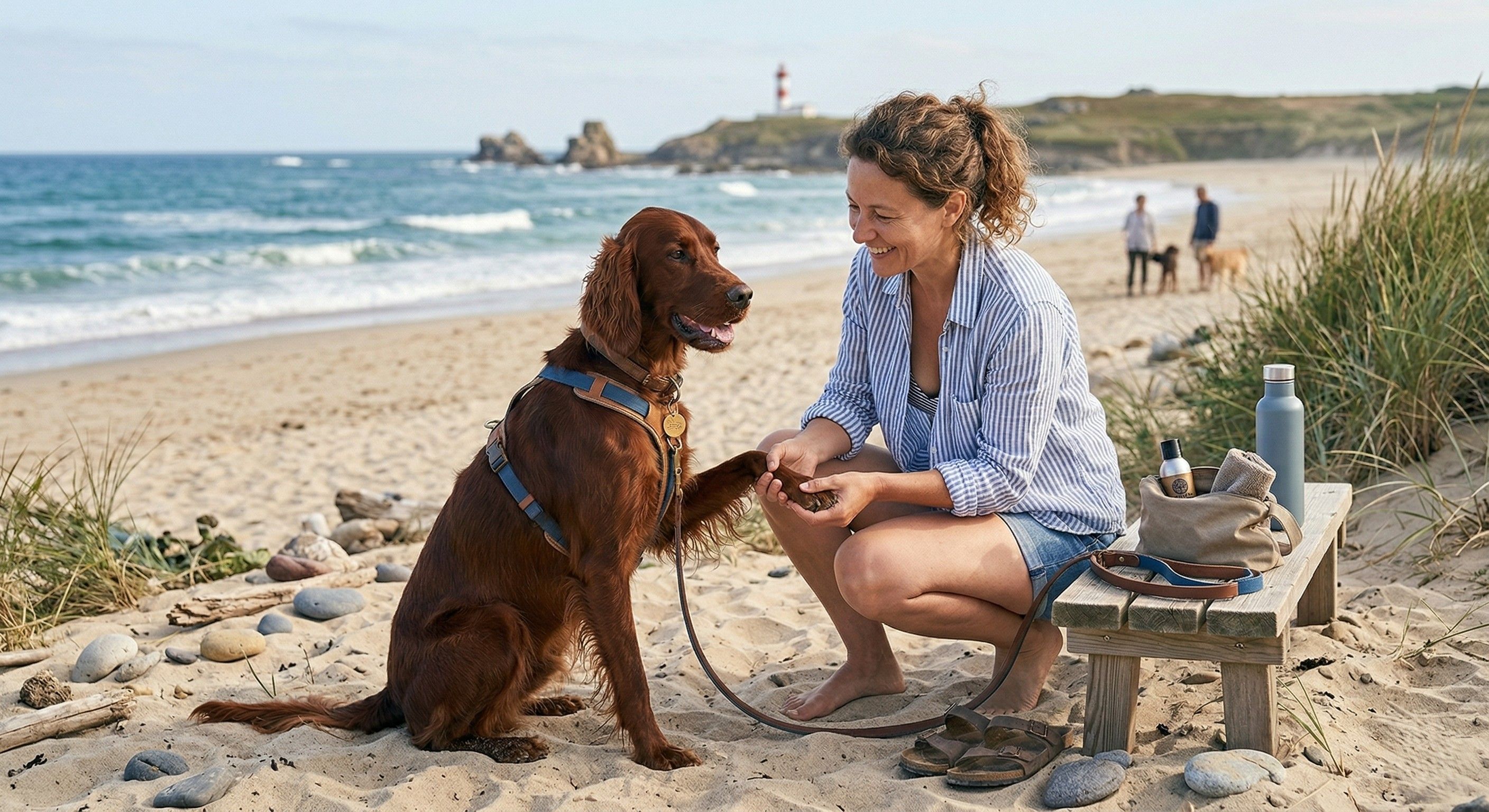 Chien sur la plage