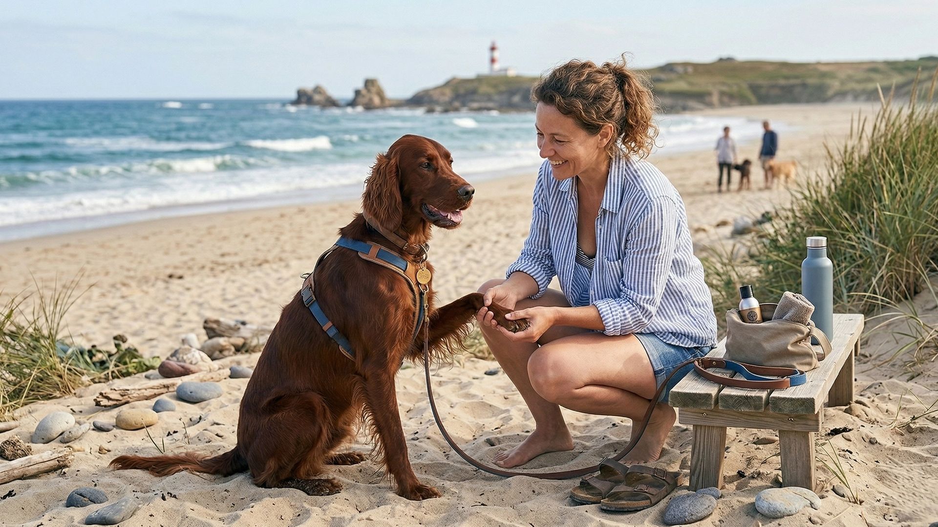Chien sur la plage