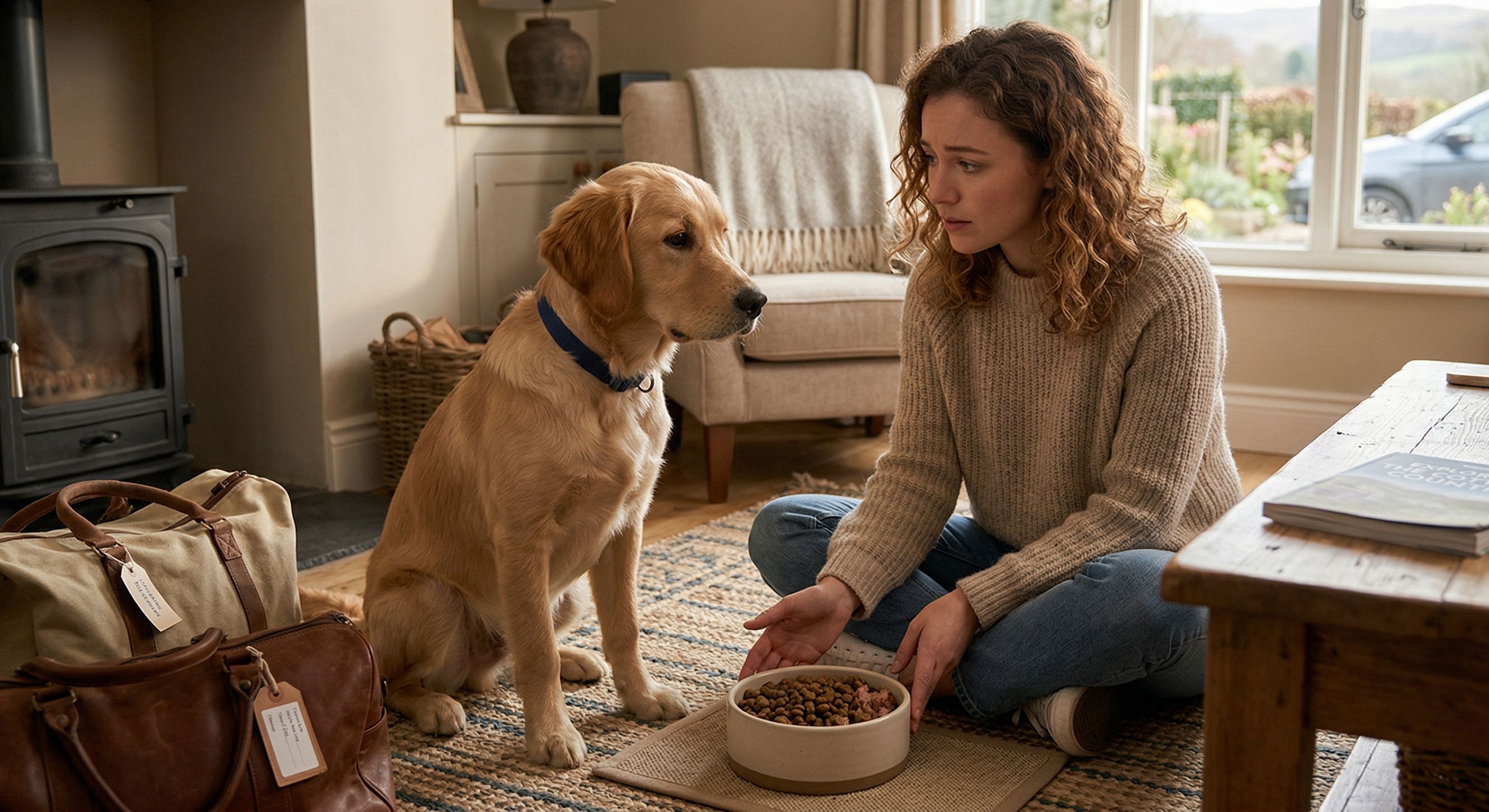 Chien refusant de manger