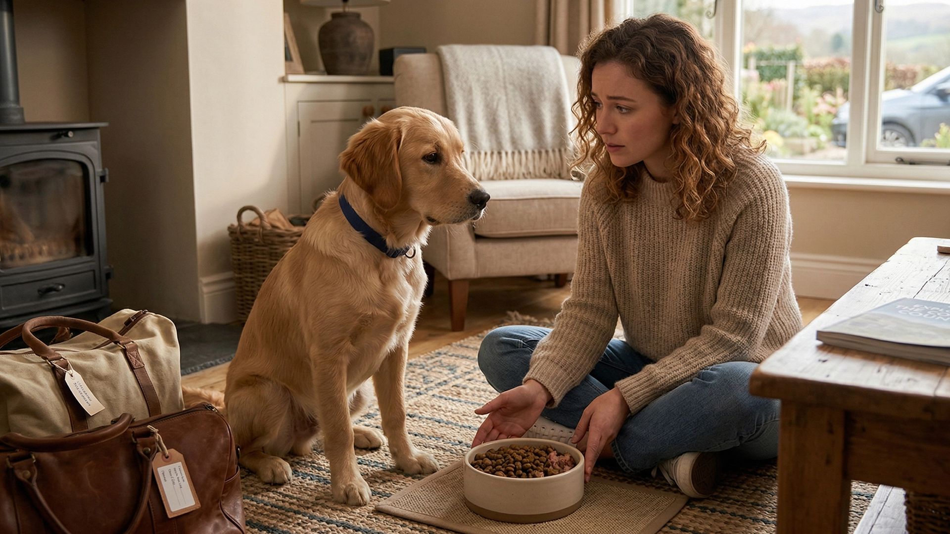 Chien refusant de manger