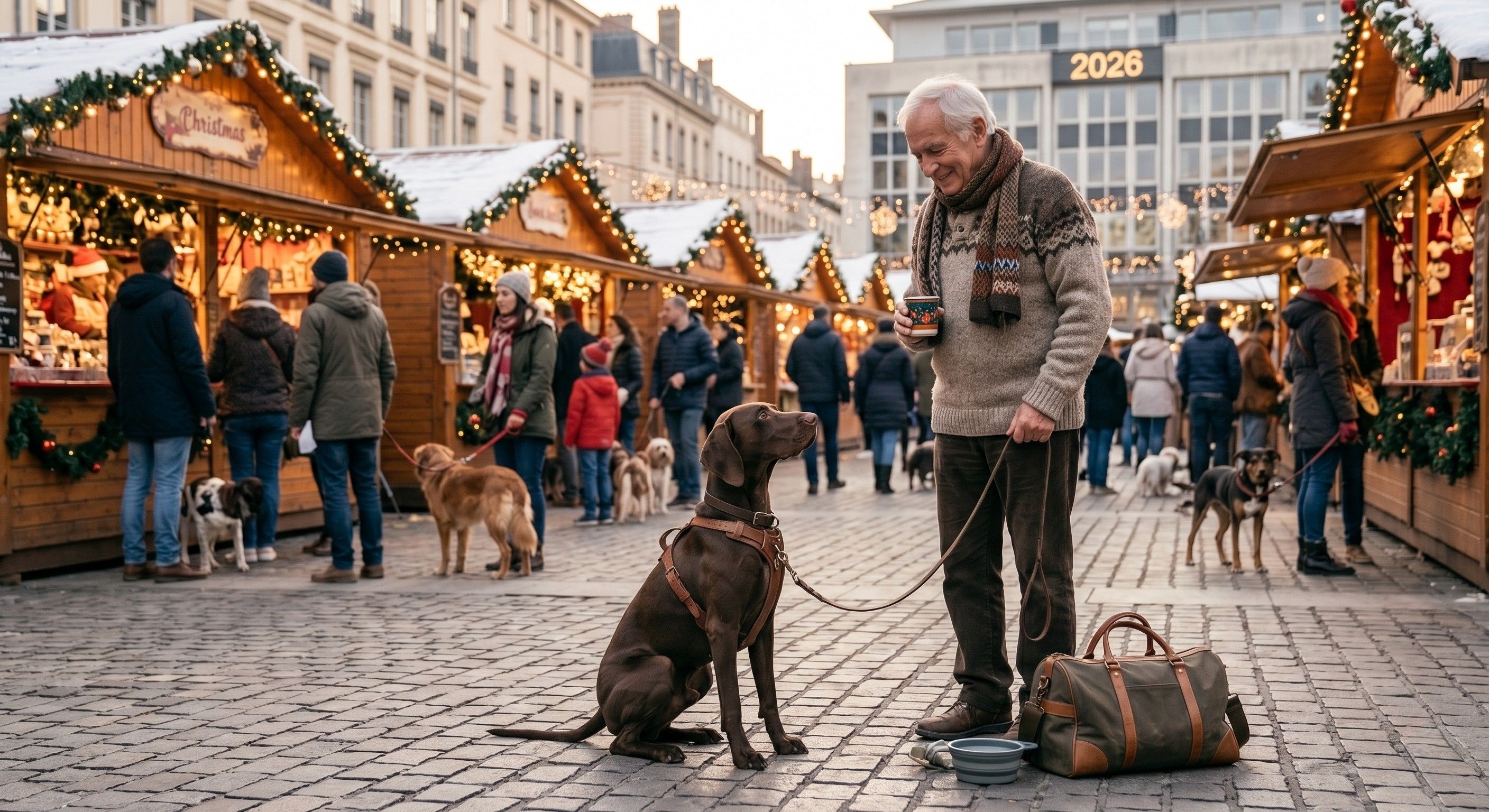 Marches de Noël dog-friendly en France : la sélection 2026