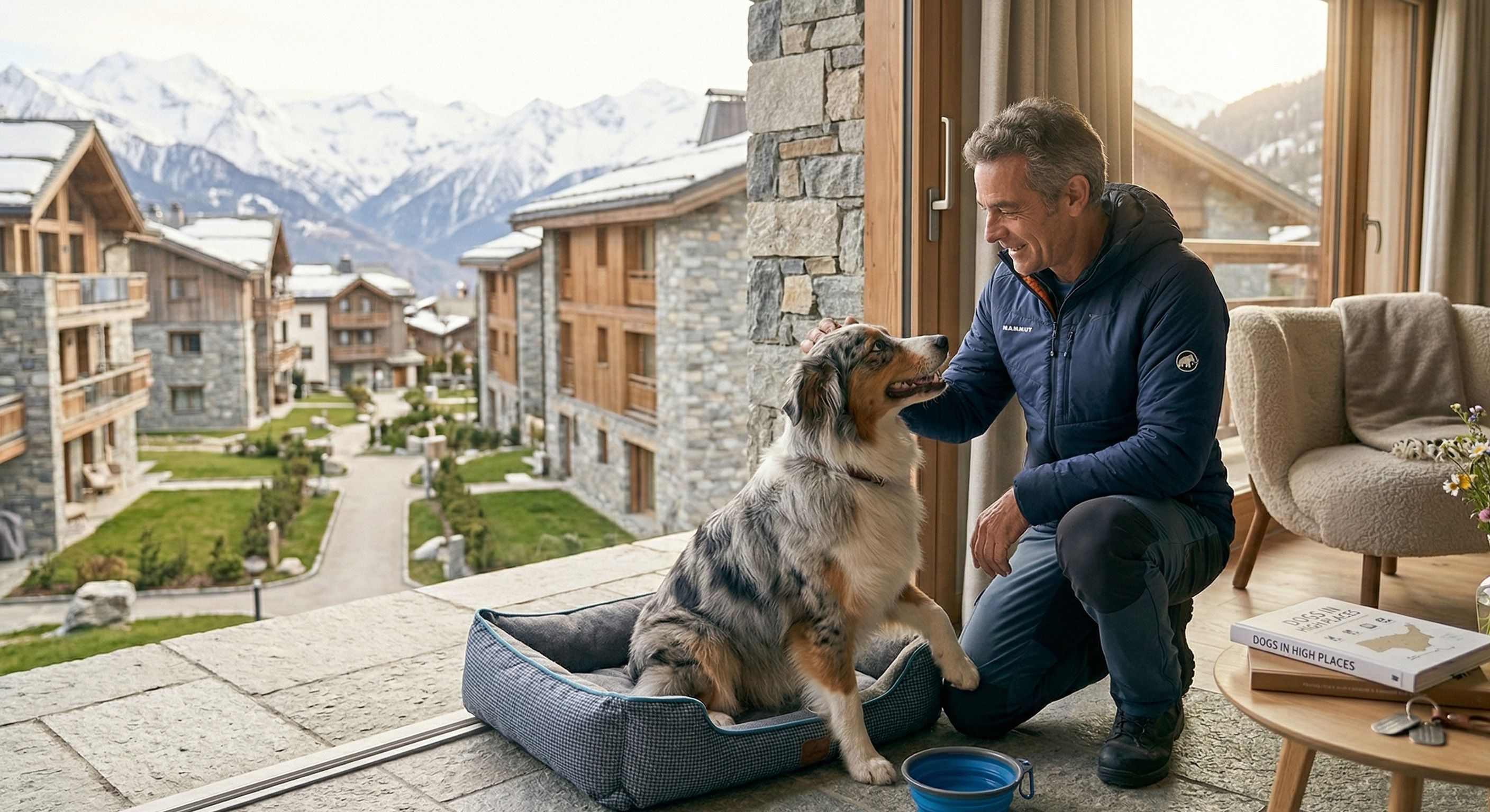 Chien en montagne