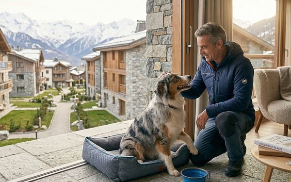 Chien en montagne