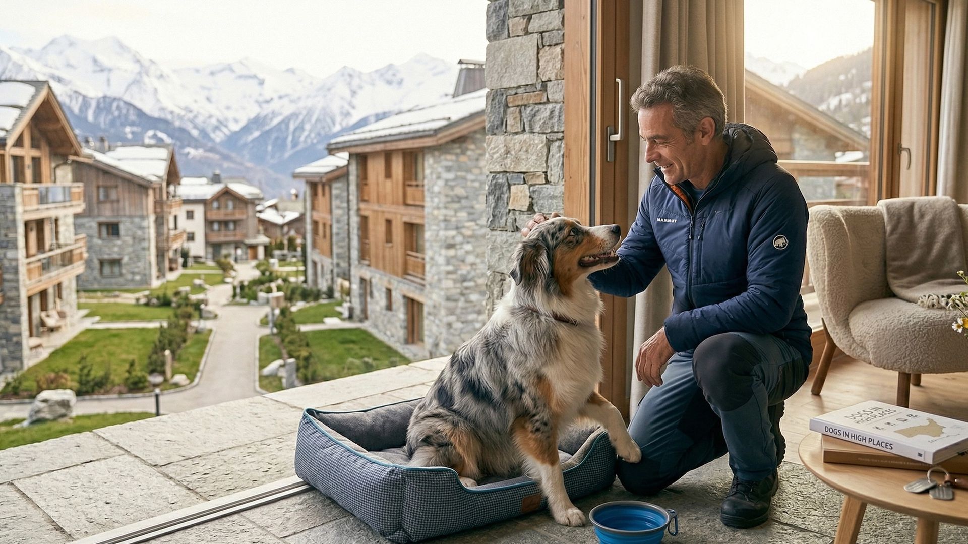 Chien en montagne