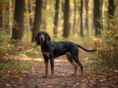 Photo d'un Coonhound (Chien Noir et Feu pour la Chasse au Raton Laveur) adulte