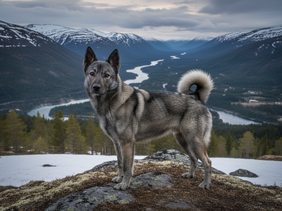 Photo d'un Chien d'Élan Norvégien Gris adulte